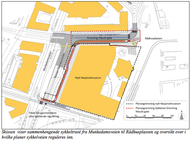 Planskisse for sykkelveg over Vestbanetomta, SVV 2013/09