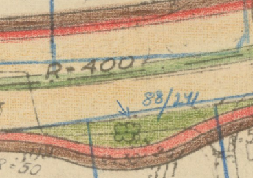 Frå reguleringskartet for Trondheimsvegen gjennom Groruddalen (1959). Kjelde: PBE planinnsyn (S-786)